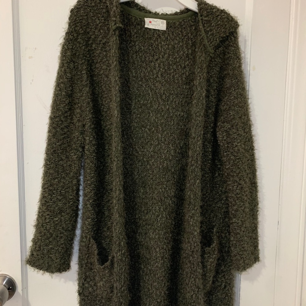 Long fuzzy cardigan